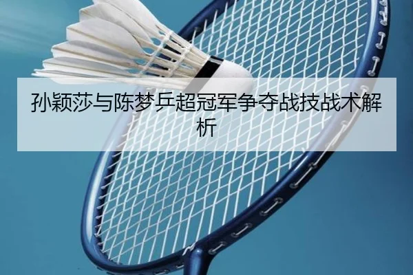 孙颖莎与陈梦乒超冠军争夺战技战术解析